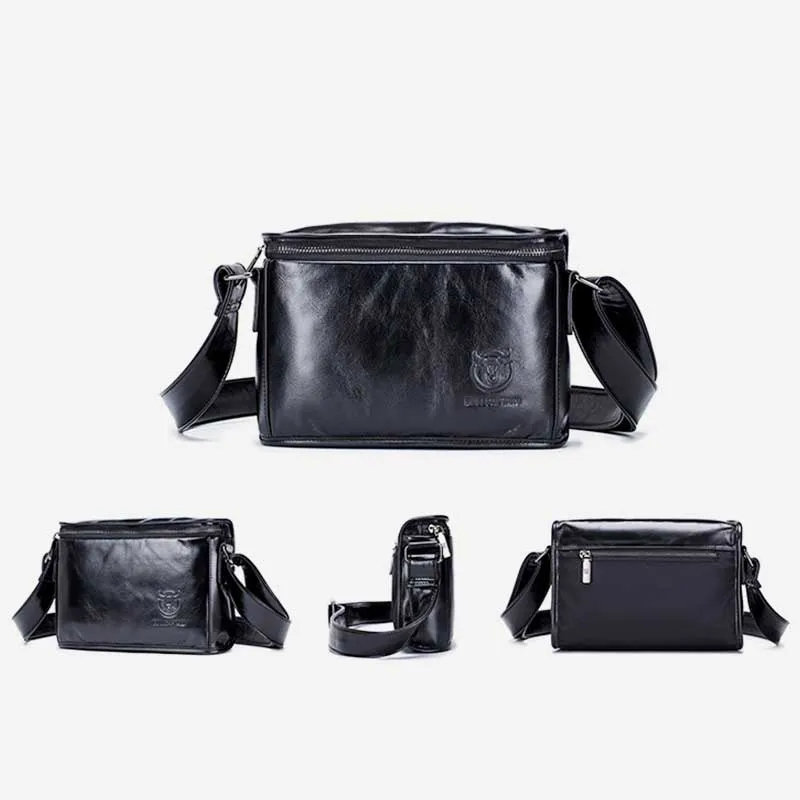 Large Capacity Genuine Leather Waterproof Messenger Bag