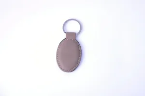 Leather Oval Keychain for Laser Engraving