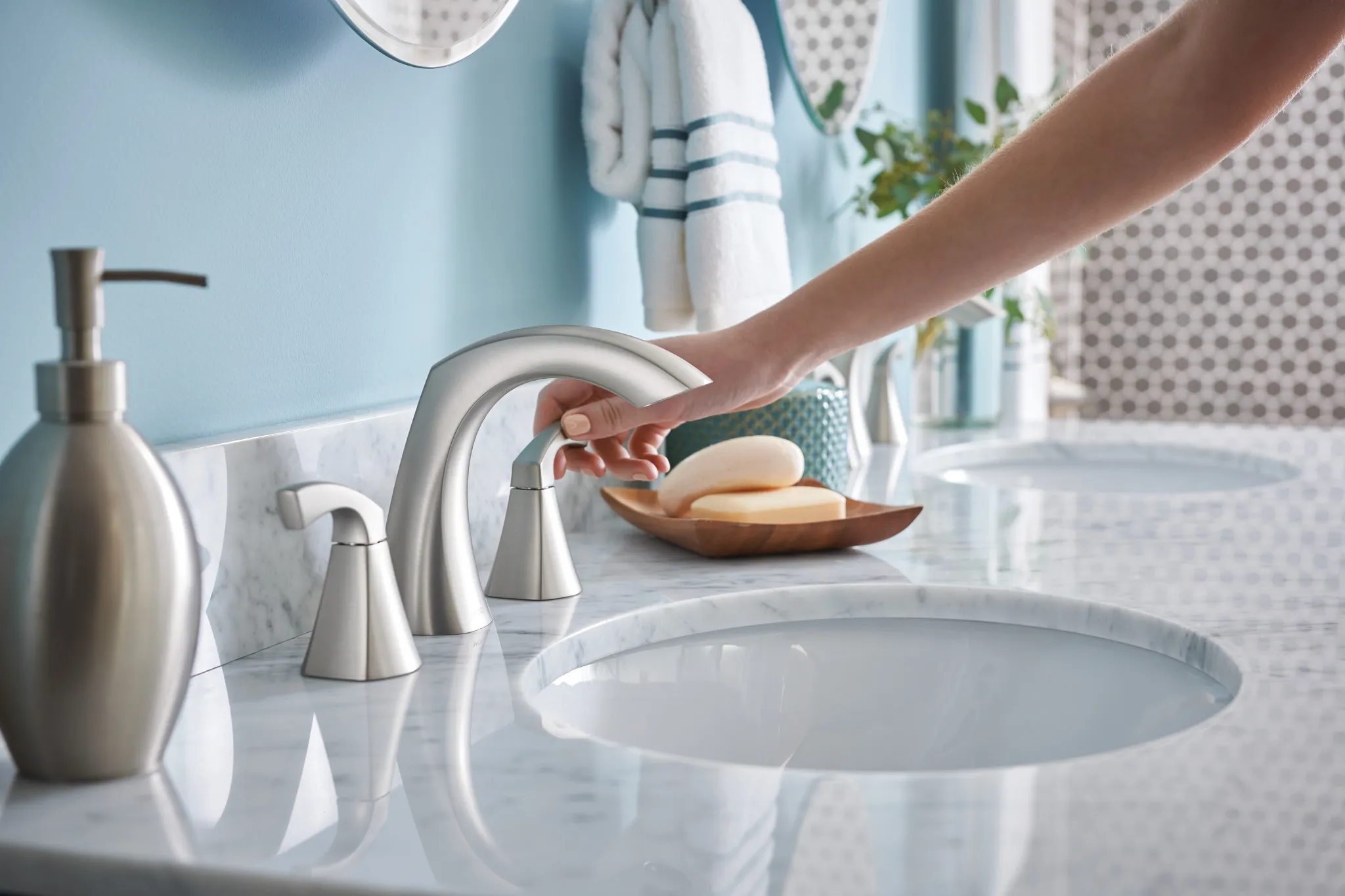 Lindor Two-Handle High Arc Bathroom Faucet
