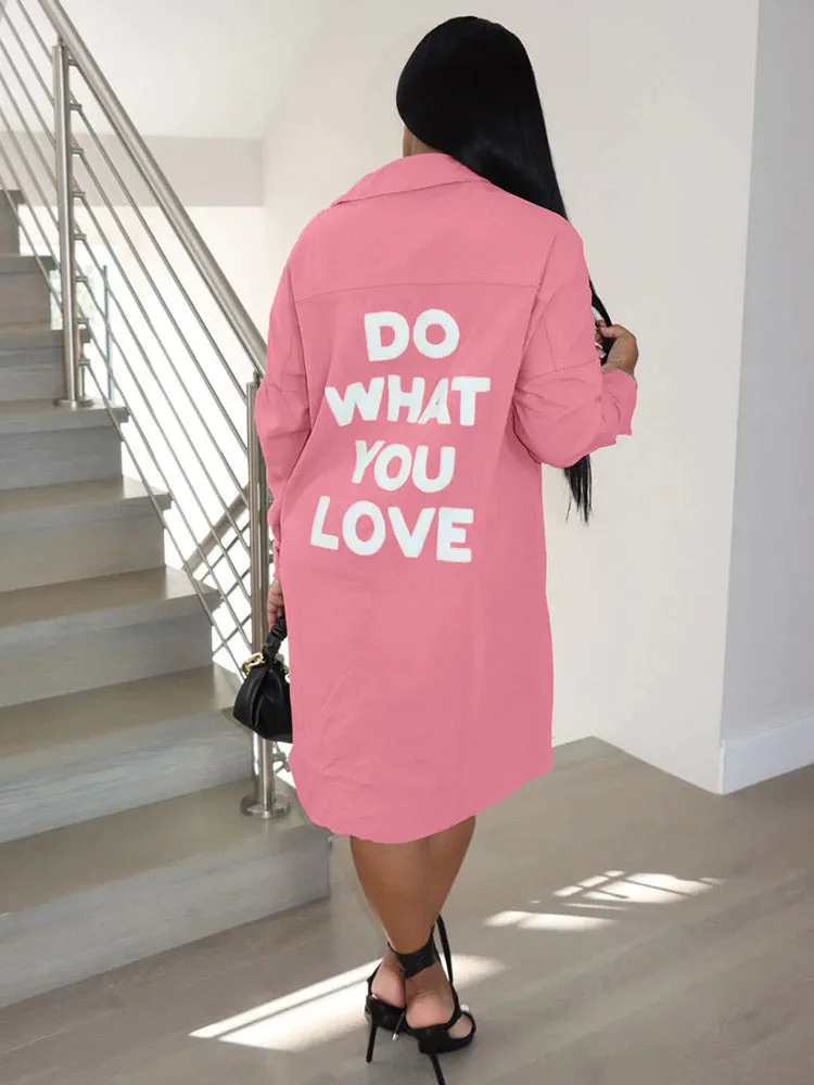 Long Sleeve Graceful Screen Print Tee