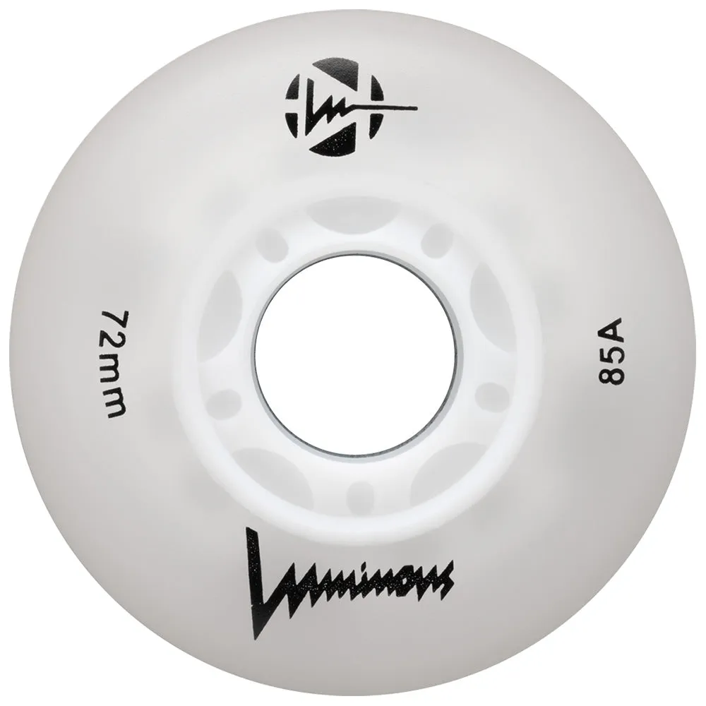 Luminous 72mm Light Up Inline Skate Wheels - 4 pack