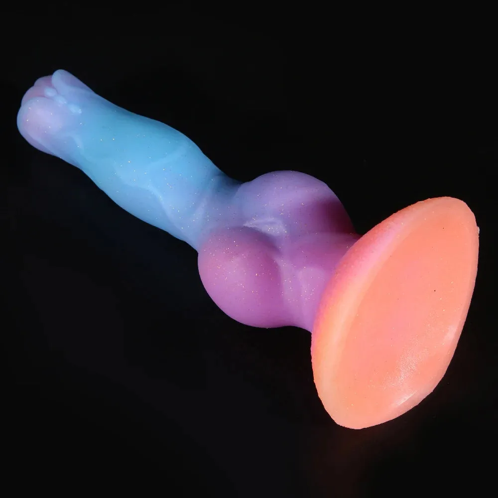 Luminous Dog Dildo Butt Plug - Silicone Lifelike Animal Dildos Vagina Prostate Massager