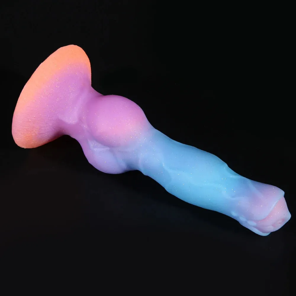 Luminous Dog Dildo Butt Plug - Silicone Lifelike Animal Dildos Vagina Prostate Massager