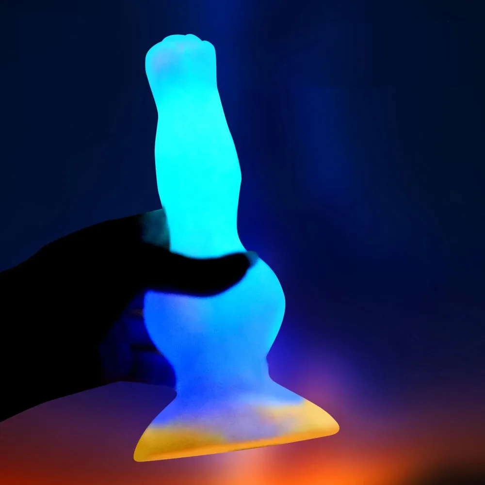 Luminous Dog Dildo Butt Plug - Silicone Lifelike Animal Dildos Vagina Prostate Massager