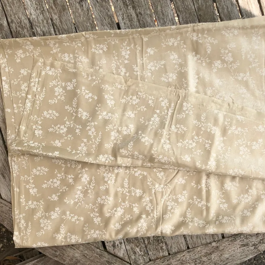 Luminous Floral Rayon Fabric - Vintage