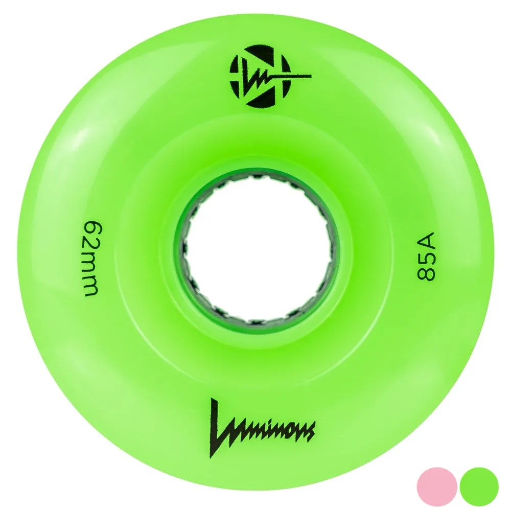 Luminous LED Quad 62mm 85a Sixies Wheel - 4pack