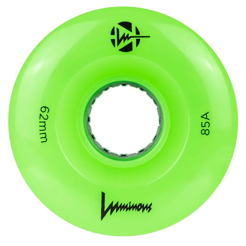 Luminous LED Quad 62mm 85a Sixies Wheel - 4pack