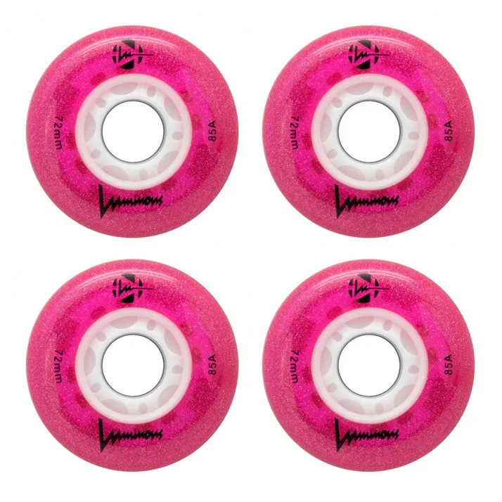 Luminous Light Up Glitter LED Inline Wheels 80mm 85A - 4 Pack