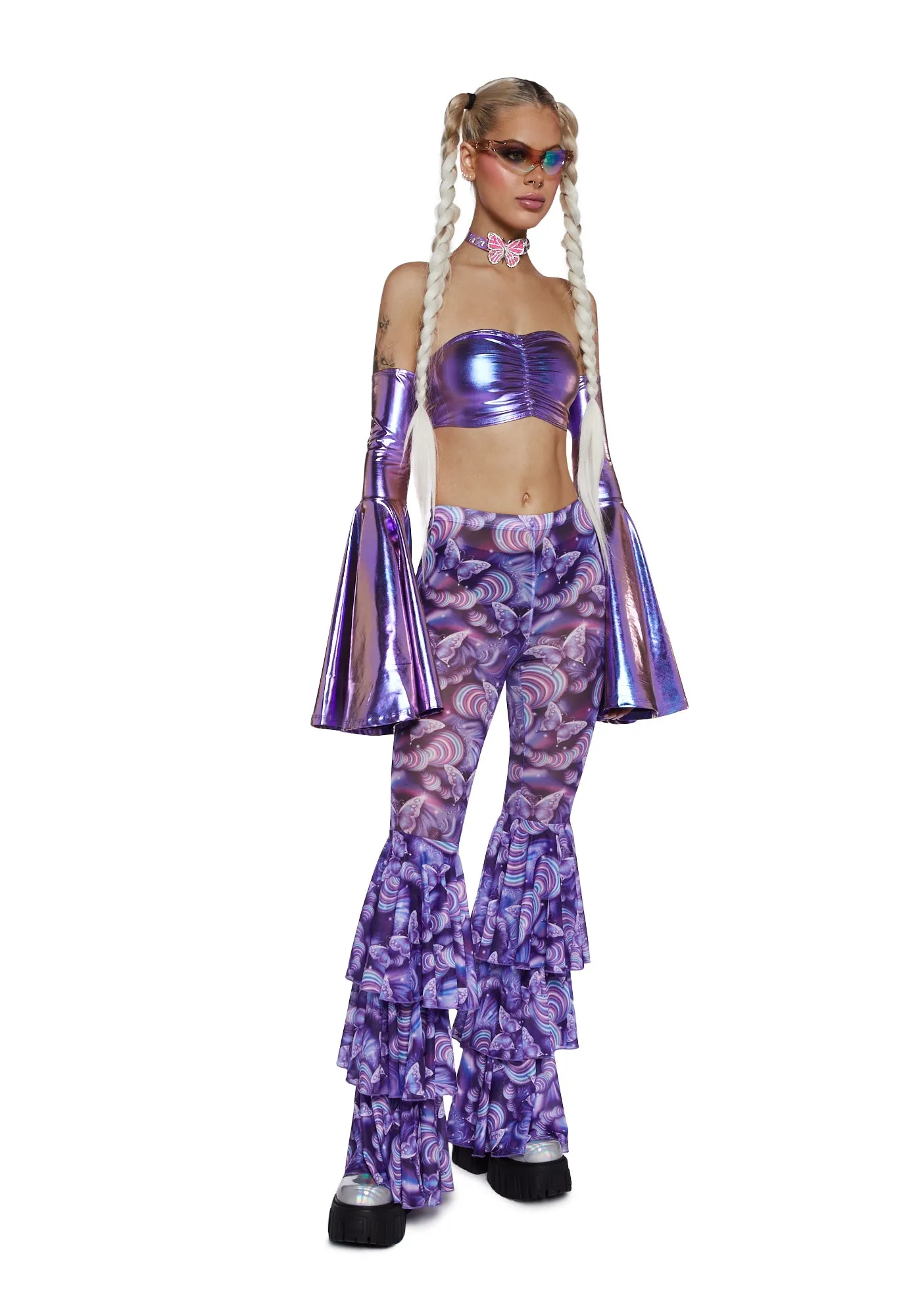 Luminous Love Metallic Tube Top