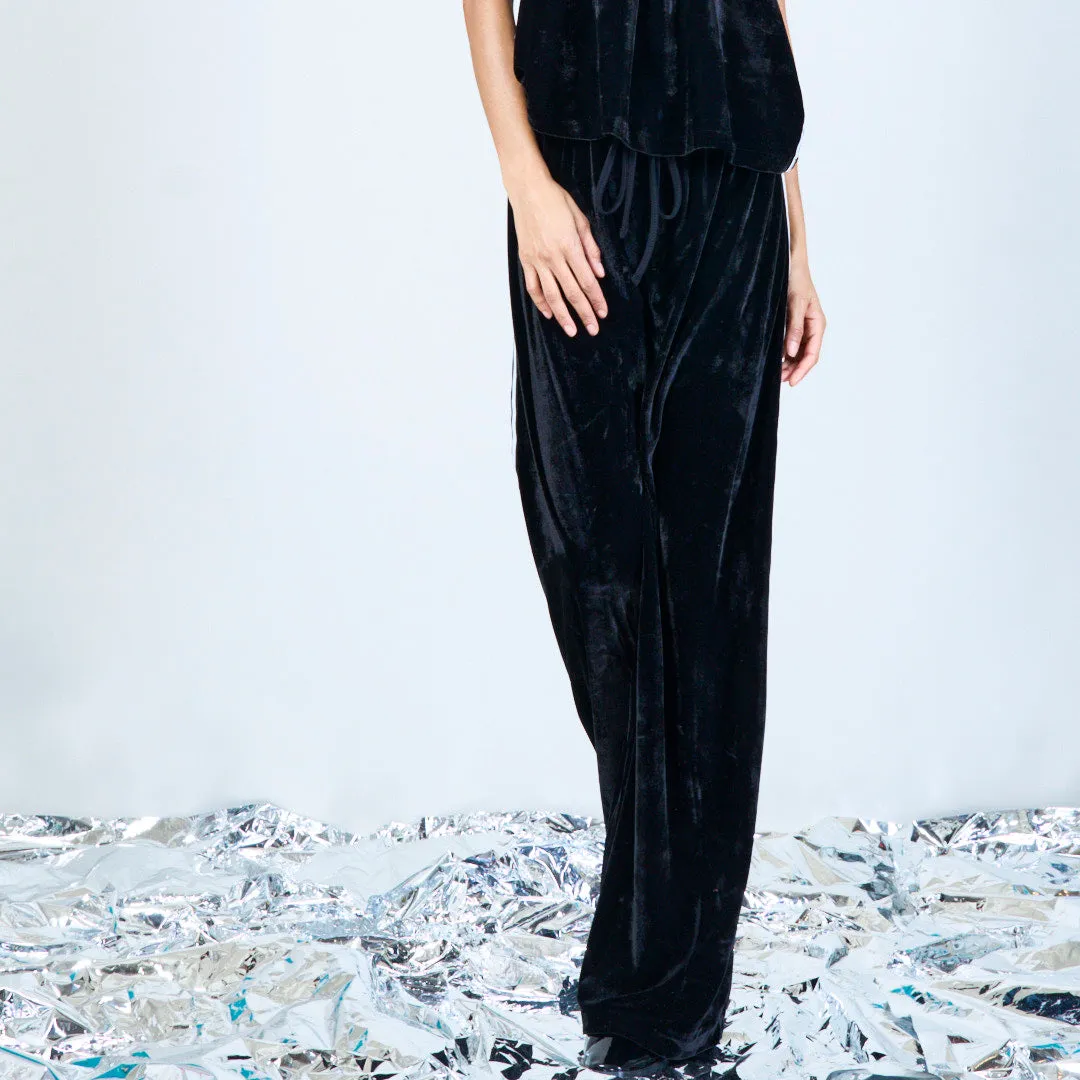 Luxe velvet wide-leg pants wholesale