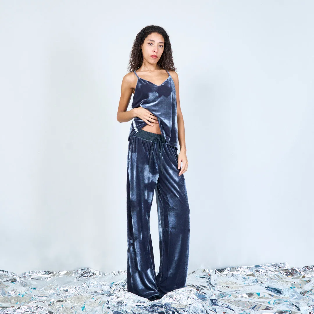 Luxe velvet wide-leg pants wholesale
