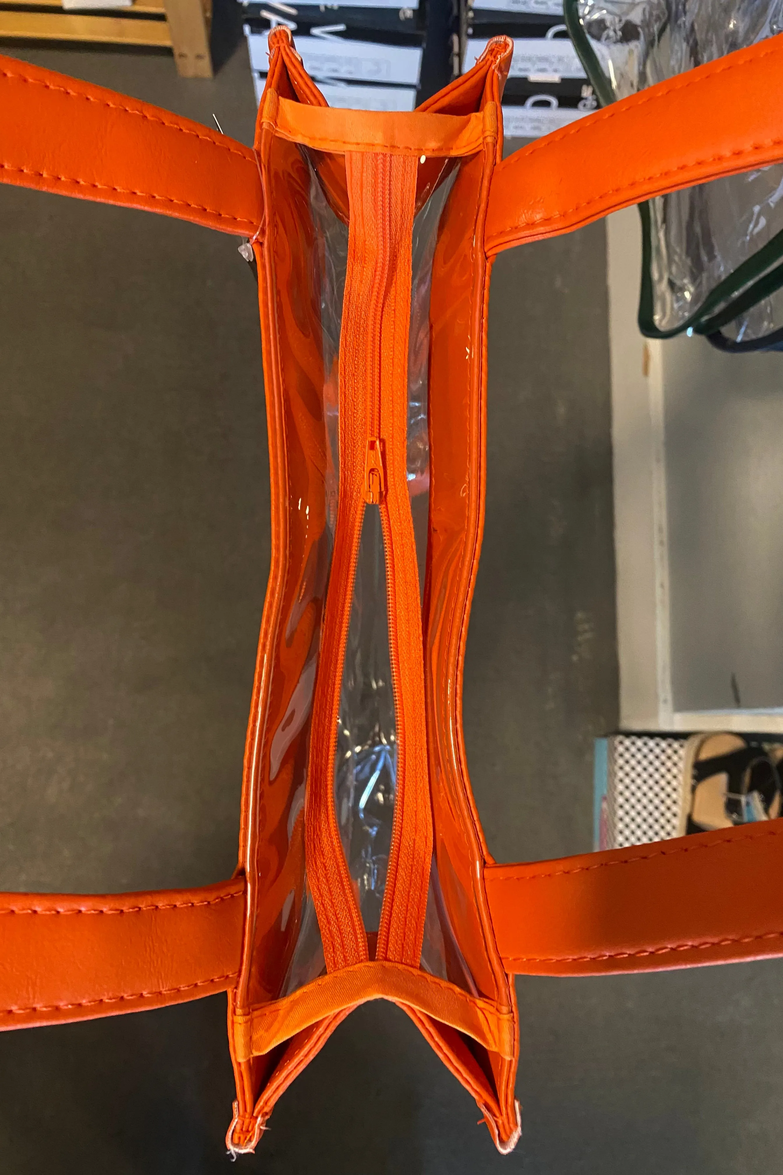 Makeup Junkie Game Day Tote w/ ZIPPER - Orange