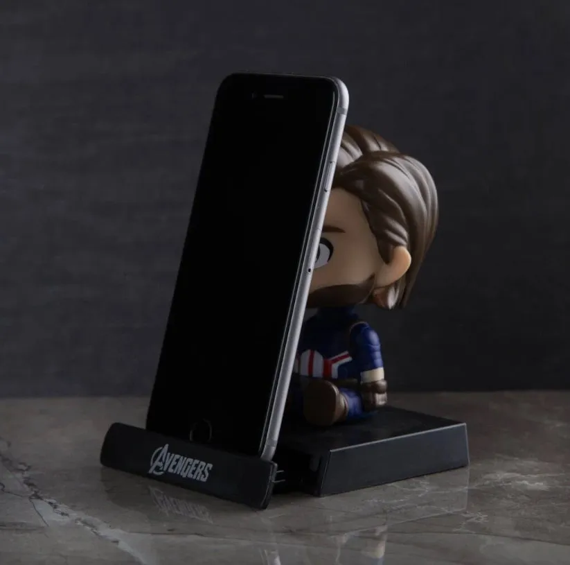 Marvel Avengers Captain America Bobblehead With Mobile Holder For Cars |13.5 CM |