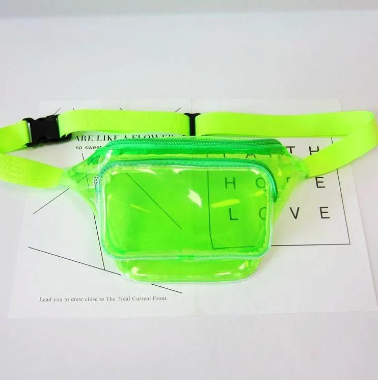 MB FASHION Clear Transparent Fanny Pack with Adjustable Strap 005