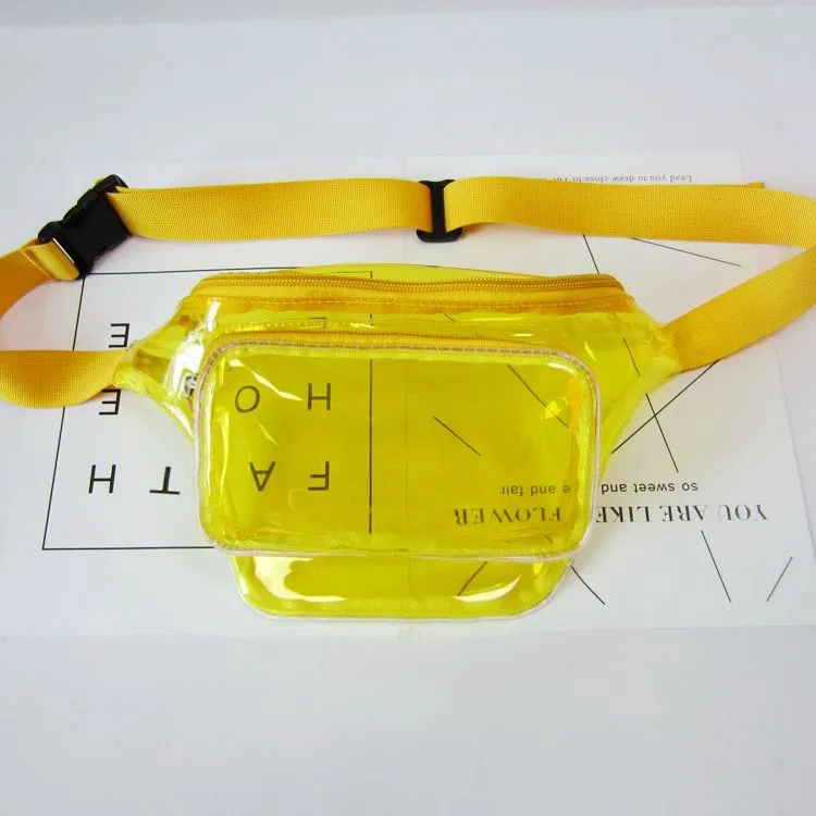 MB FASHION Clear Transparent Fanny Pack with Adjustable Strap 005