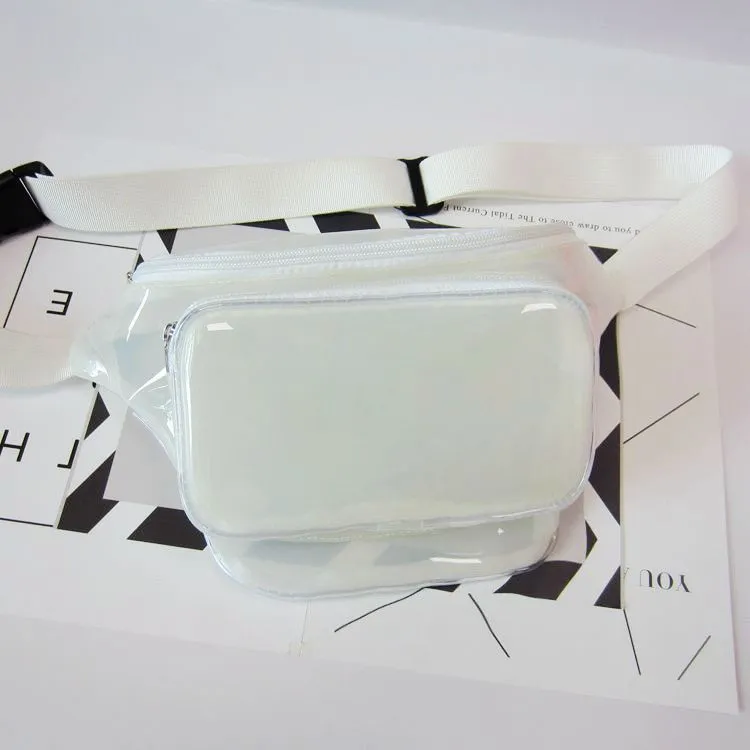 MB FASHION Clear Transparent Fanny Pack with Adjustable Strap 005