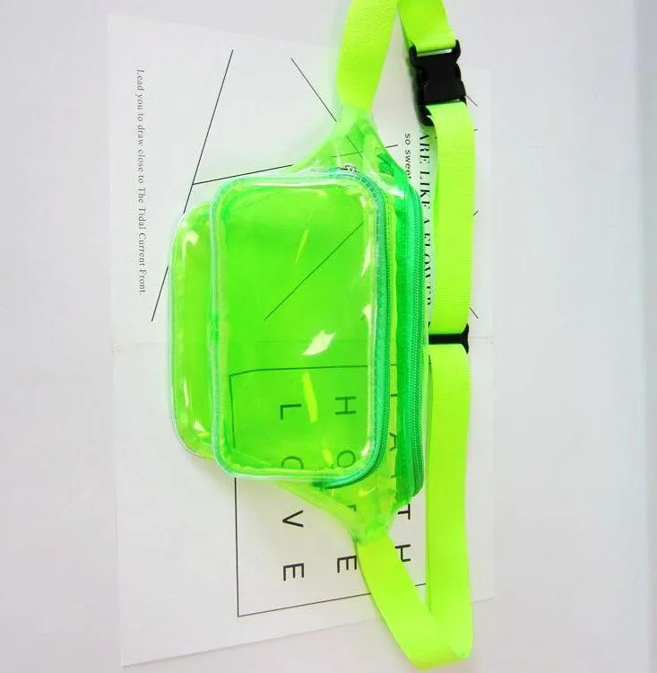 MB FASHION Clear Transparent Fanny Pack with Adjustable Strap 005