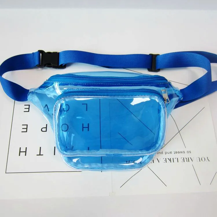 MB FASHION Clear Transparent Fanny Pack with Adjustable Strap 005