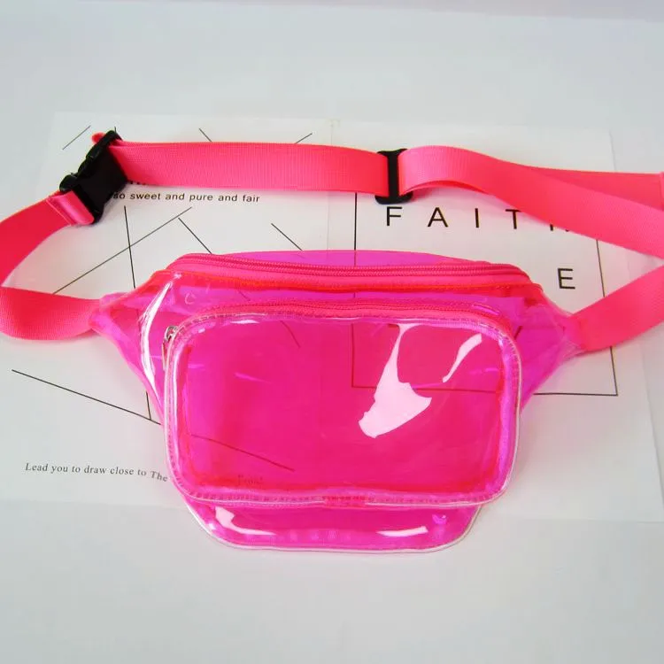 MB FASHION Clear Transparent Fanny Pack with Adjustable Strap 005