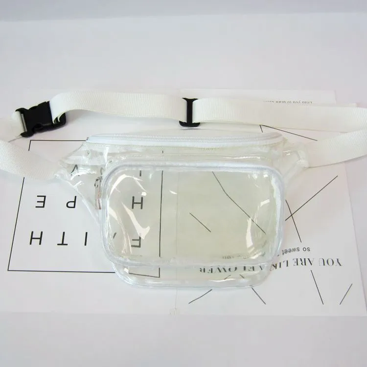 MB FASHION Clear Transparent Fanny Pack with Adjustable Strap 005