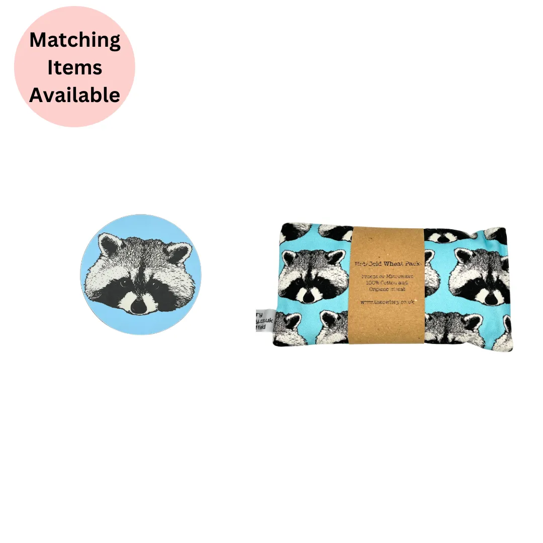 MELAMINE BLUE RACOON COASTER (ROUND)