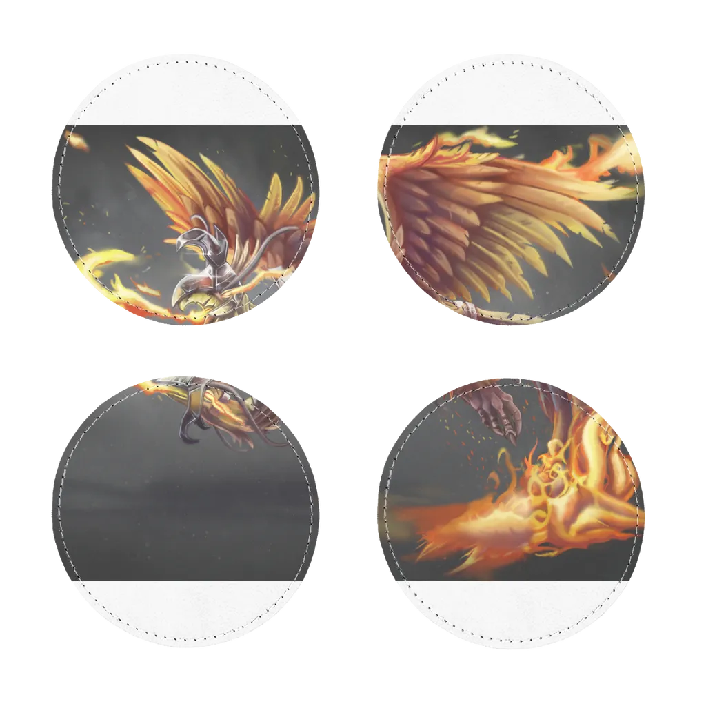 MercilessPheonix_Concept_noname Sublimation Coasters Pack of Four