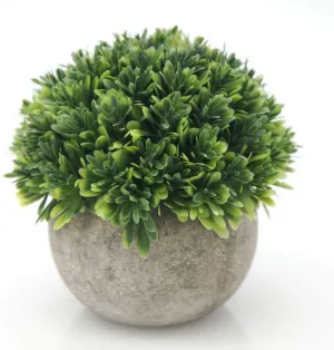 Mini Plastic Plants Fake Melaleuca Grass with Pots Home Decor Green