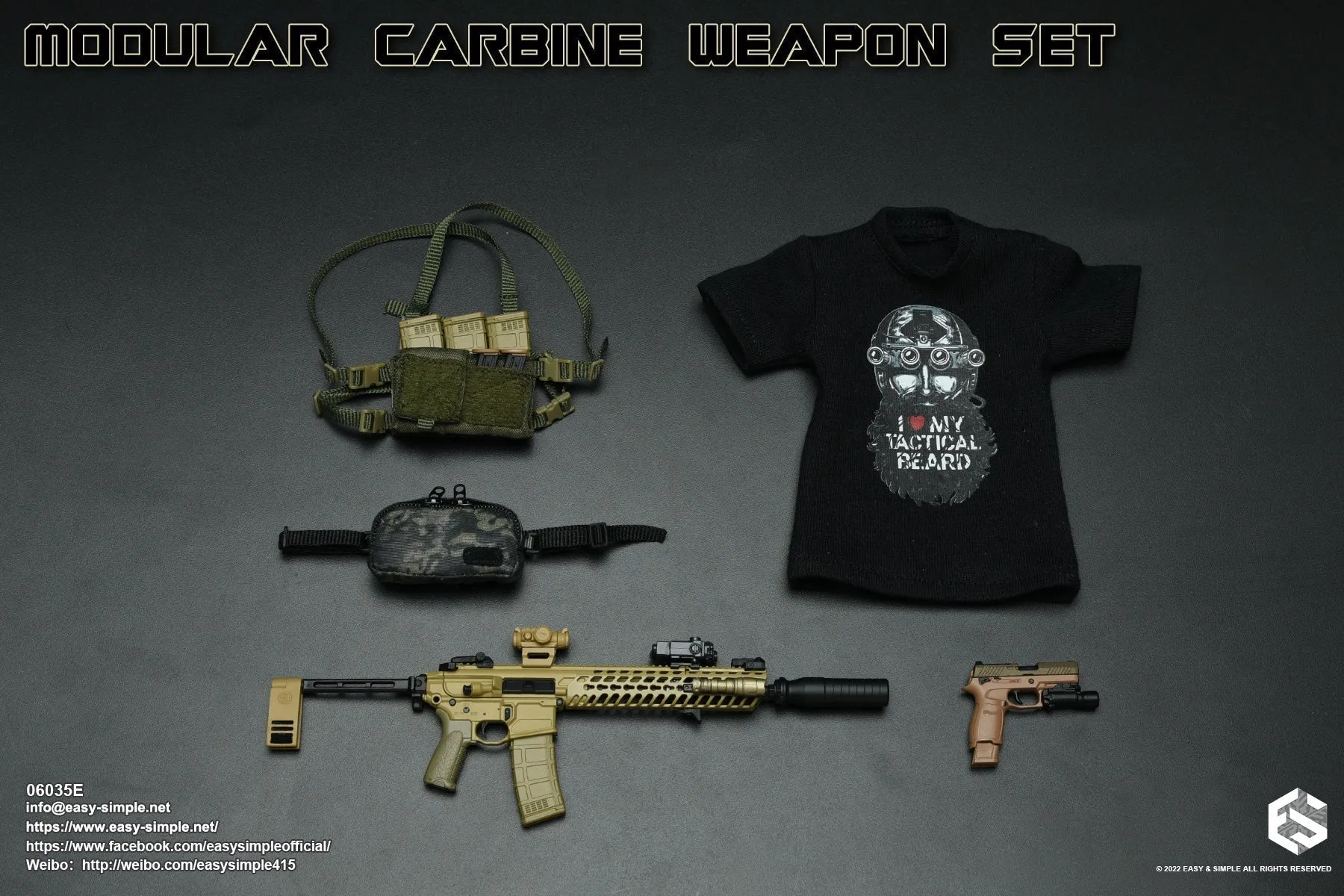 Modular Carbine Weapon Set Ver. E - Chest Rig w/Fanny Pack