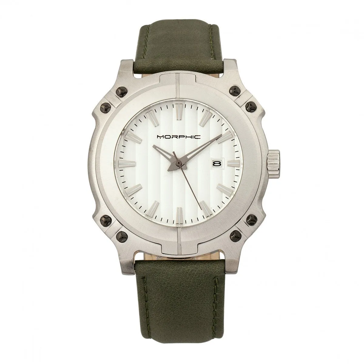 Morphic M68 Series Leather-Band Watch w/ Date
