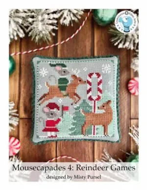 Mousecapades 4: Reindeer Games - Cross Stitch Pattern - Luminous Fiber Arts