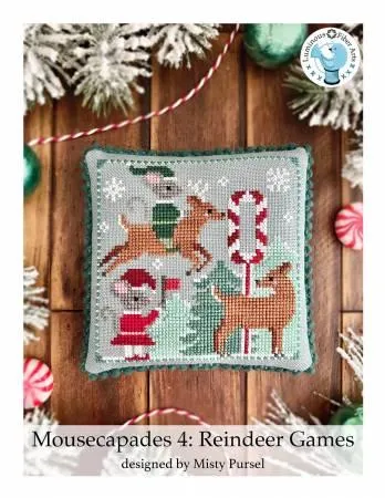 Mousecapades 4: Reindeer Games - Cross Stitch Pattern - Luminous Fiber Arts