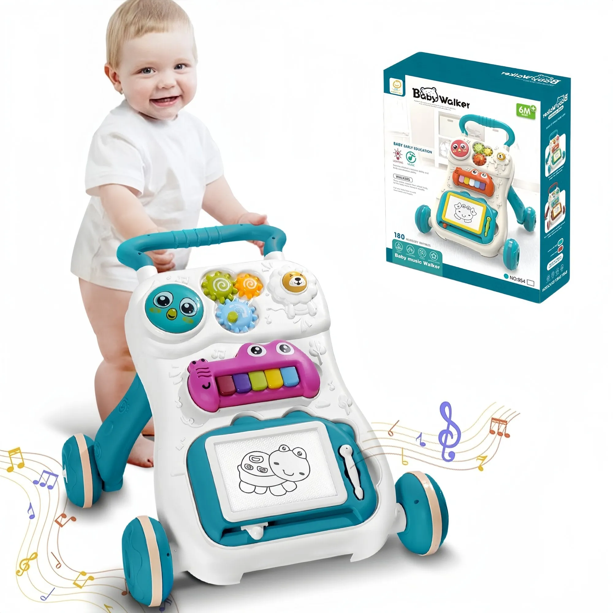 Multi-functional Baby Musical Learner Walker - Blue