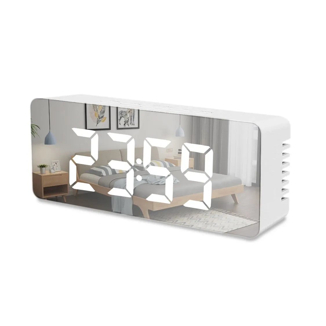 multi-functional mirror electronic alarm clock