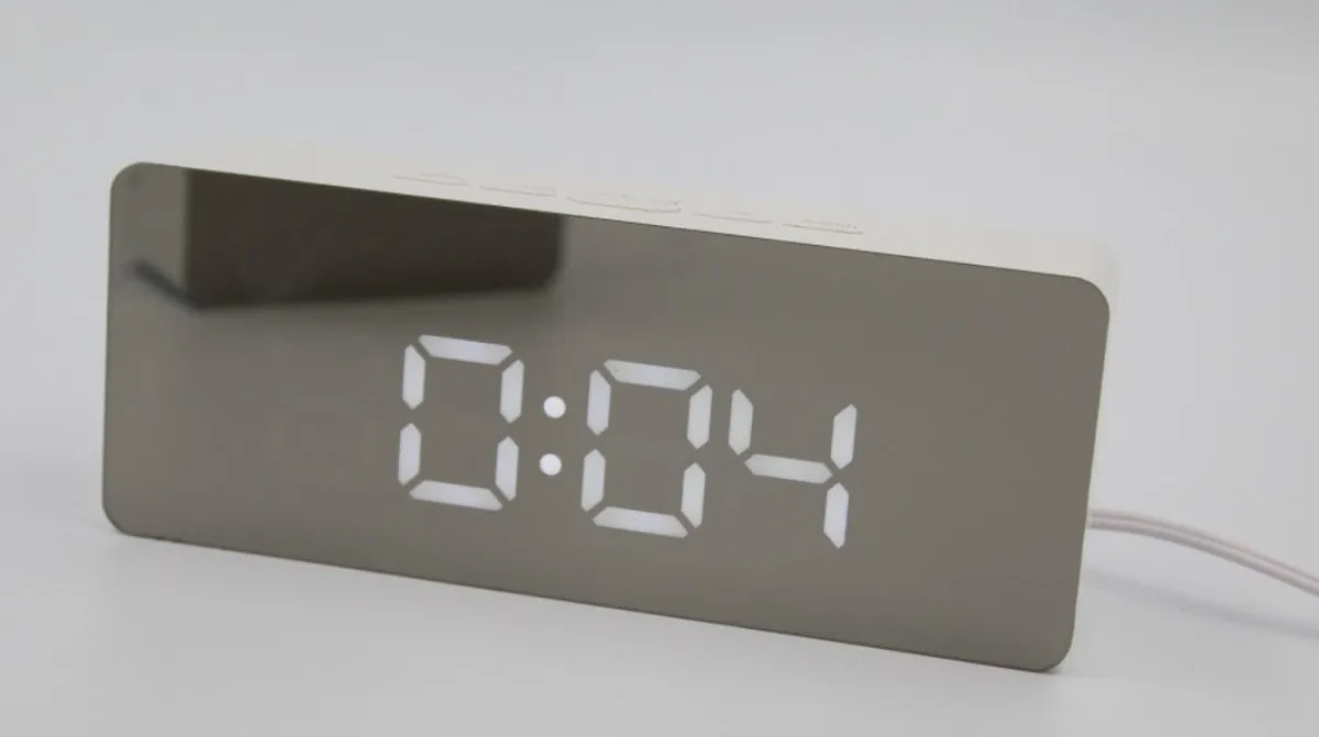 multi-functional mirror electronic alarm clock