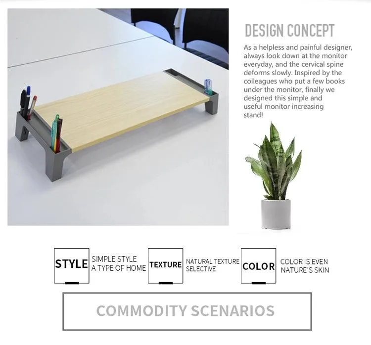 Multi-Functional Wood Computer Monitor Stand Xf0666