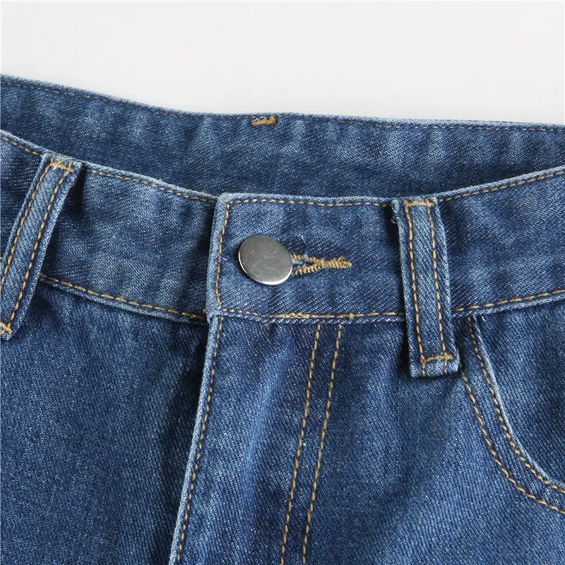 Multi Pockets Graceful Street Jeans
