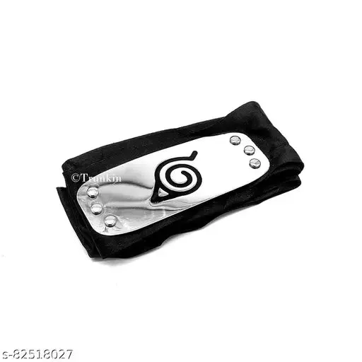 Naruto Merchandise Set Of 5 Merch - 2 Sided Kunai Knife, Leaf Village Head Band, Uzumaki Ring, Uchiha Necklace And Shuriken Set