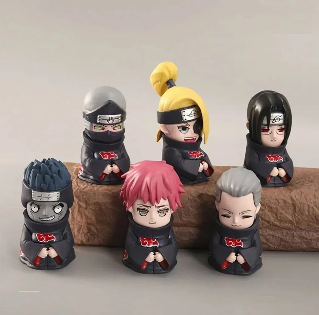 Naruto Palm Series Akatsuki Full set Of 6 Action Figure | 10 CMS |
