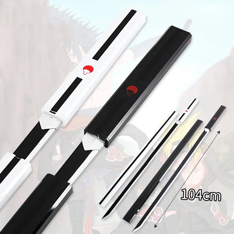 Naruto Sasuke White Sword Of Kusanagi Wooden Katana for Cosplay |104 Cms|