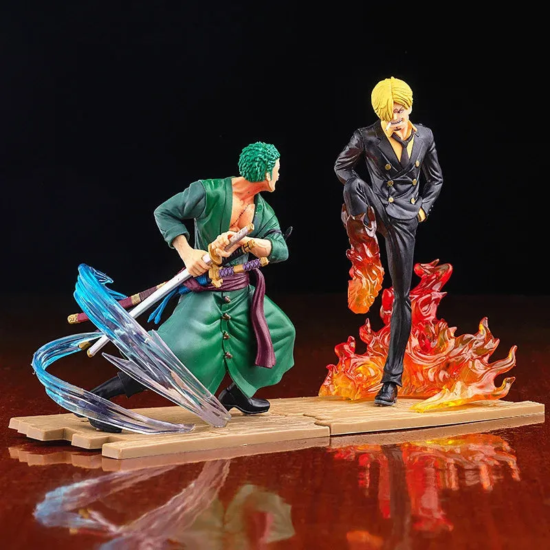 One piece Anime | Zoro Sanji Fight scene Figurine | 13 - 16 CM |