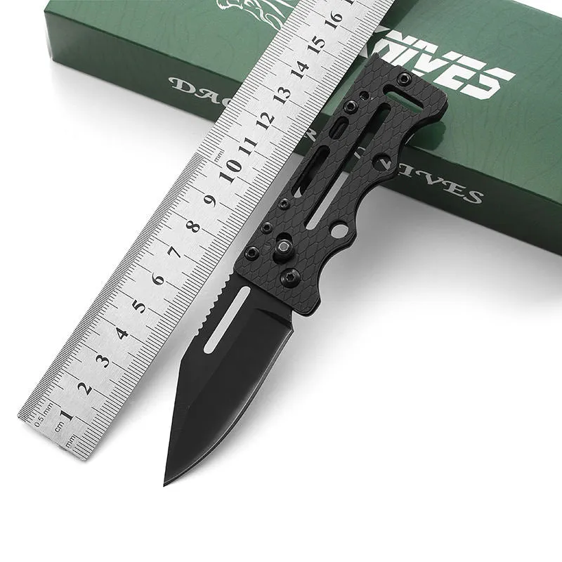 Other Camping & Hiking Products Knife Full Black Mini Stainless Steel Camping Self Defense Edc Knife