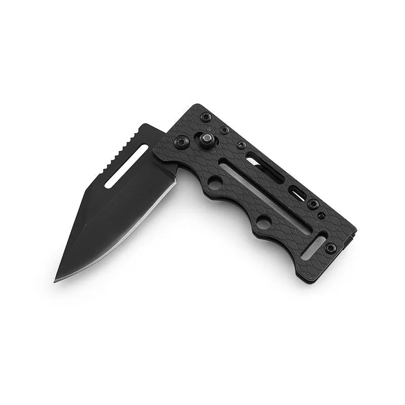 Other Camping & Hiking Products Knife Full Black Mini Stainless Steel Camping Self Defense Edc Knife