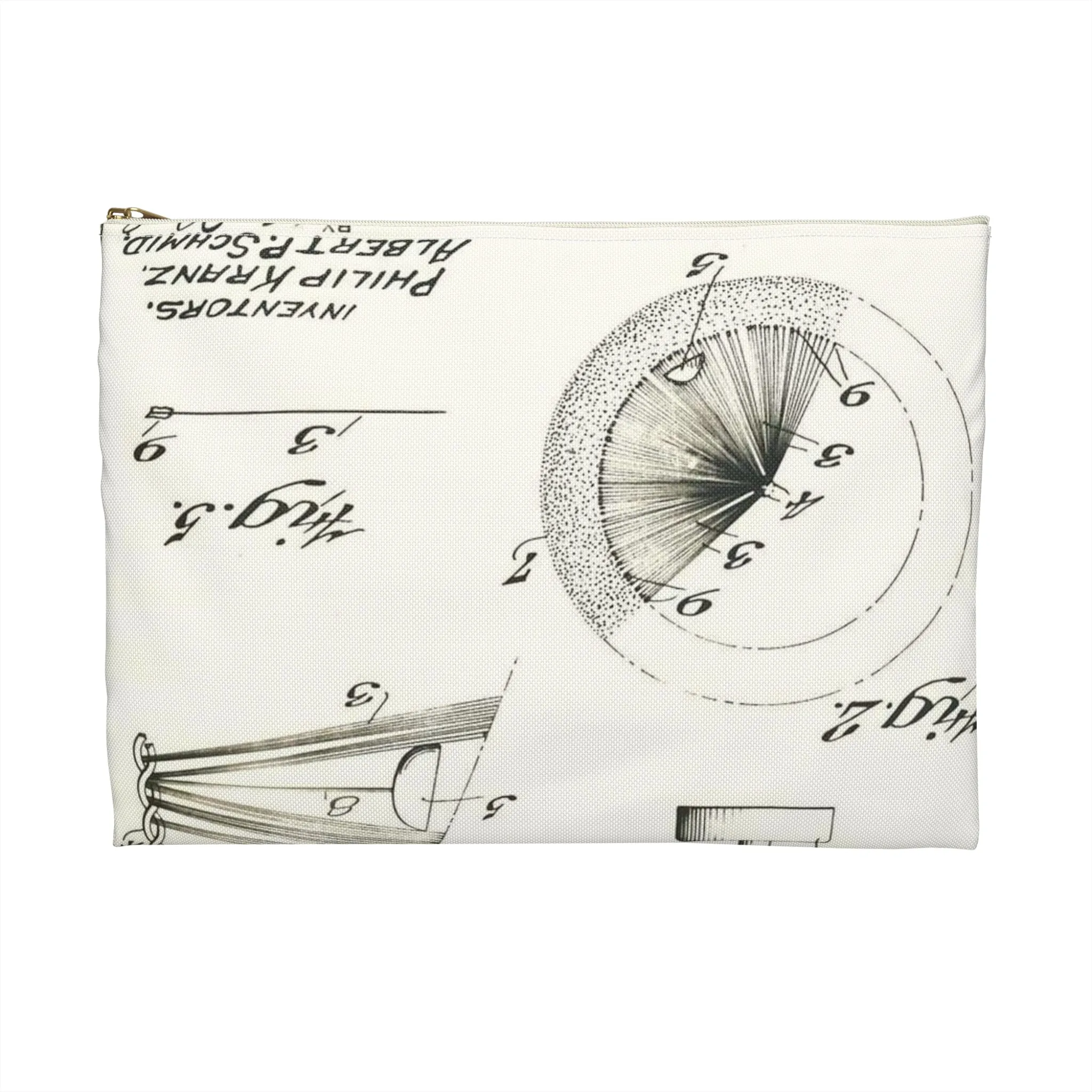 Patent Case File No. 2,149,968, Artificial Christmas Tree, Inventor(s)- Phillip Kraz and Albert P. Schmid. - DPLA - 73deecf248cfb1b098134e42a6ed4bcf (page 7) Large Organizer Pouch with Black Zipper