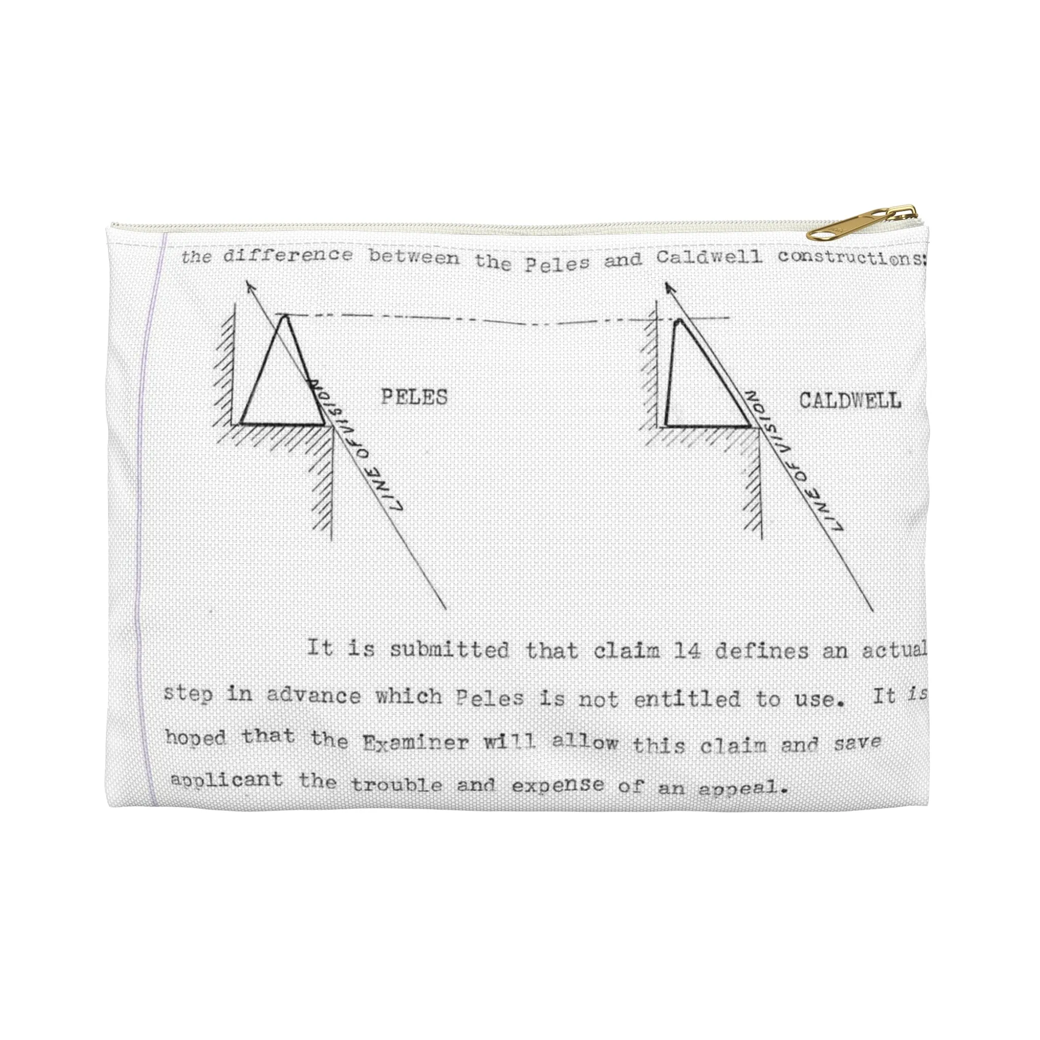 Patent Case File No. 2,298,194, Birdproofing, Inventor- Frederick W. Caldwell. - DPLA - 74c301010ed26c59dcbf62dd3cb26c47 (page 52) Large Organizer Pouch with Black Zipper