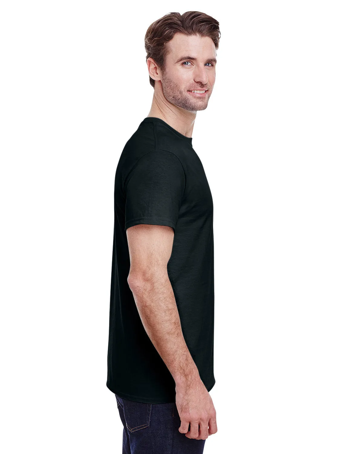 Paul Malone Solid Black Heavy Cotton T-Shirt