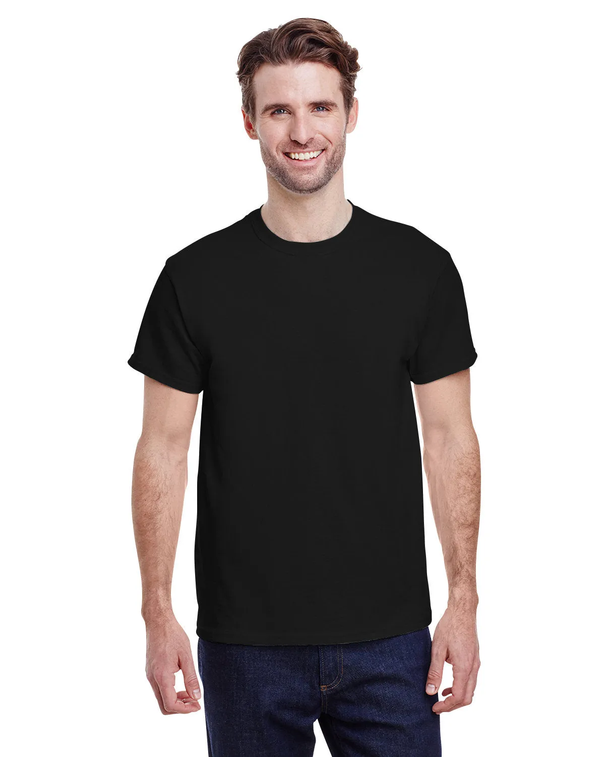 Paul Malone Solid Black Heavy Cotton T-Shirt