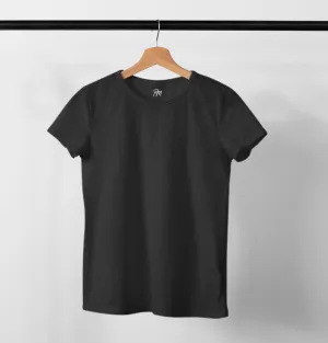 Paul Malone Solid Black Heavy Cotton T-Shirt