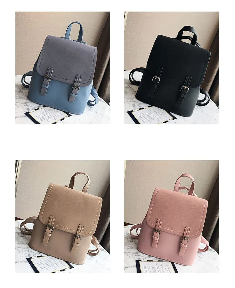 Paziye Women's Simple Contrast Color Backpack