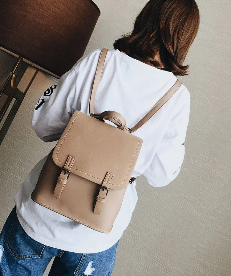 Paziye Women's Simple Contrast Color Backpack