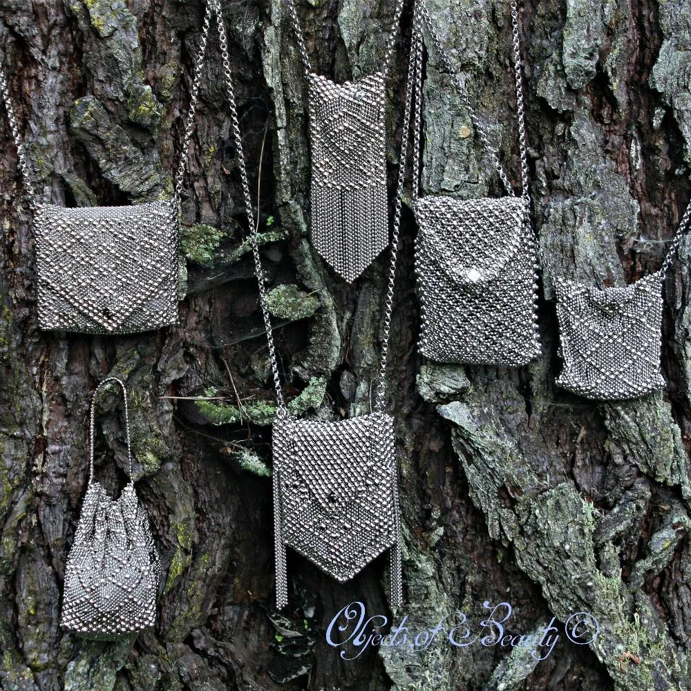 Pegasus Mesh Bag w Fringe Wings | SG Liquid Metal